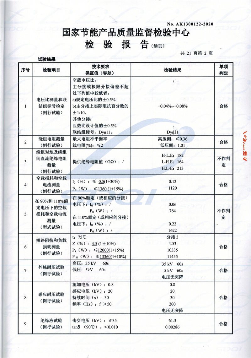 高低压试验报告-S11-1250荣县荣县荣县油浸式变压器-2.jpg